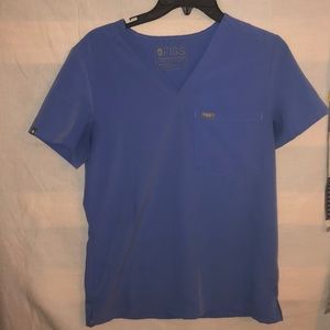 Figs Ceil blue Catarina scrub top sz XS